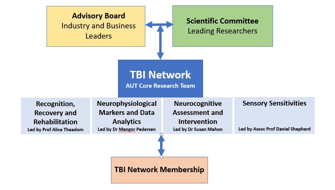 Chart of the structure of the network